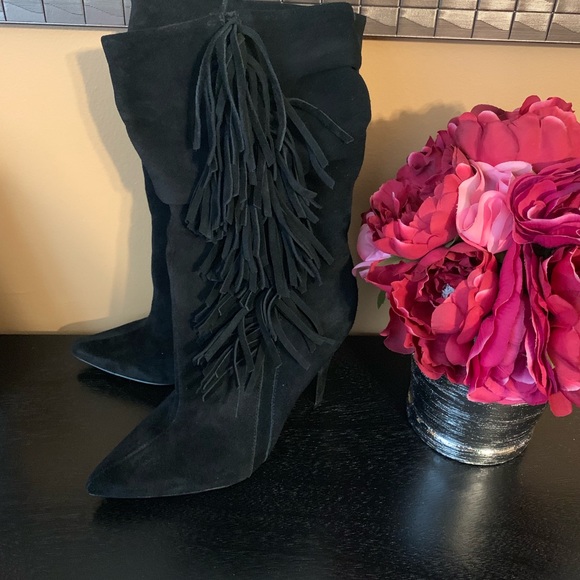 COPY - Black fringe suede boots - Picture 6 of 6